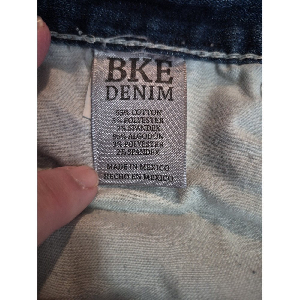 BKE Jake Straight Stretch Jeans Mens 34R (34x30) Medium Wash Light Distressed - Picture 10 of 11